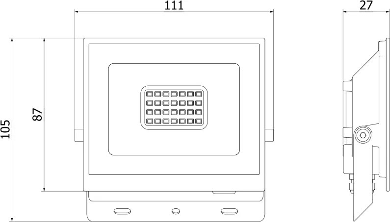 Mexen Luxpro+ LED reflektor, 20W, studená - 6500K, 2200 lm, biela - L231-020-65-20