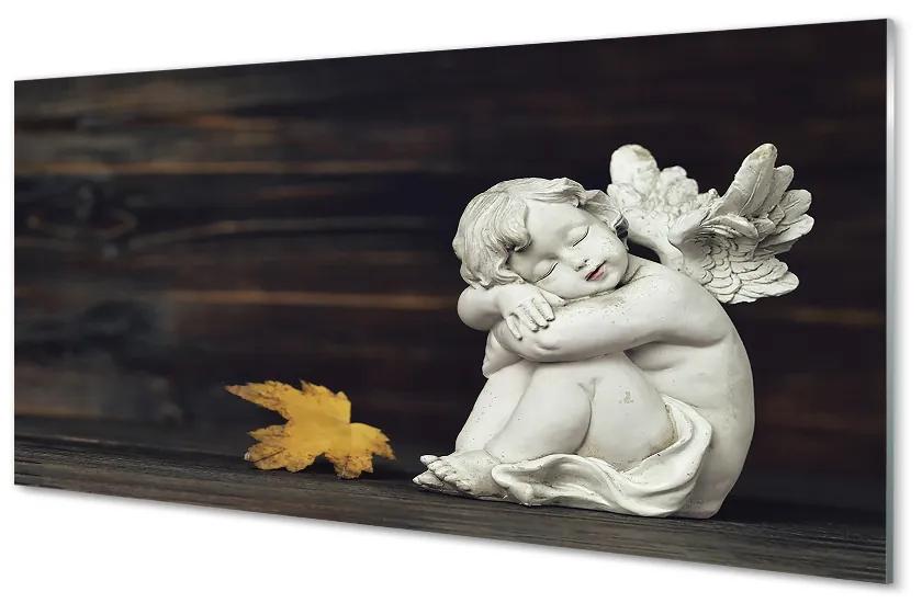 Sklenený obraz Spacie angel listy board 125x50 cm