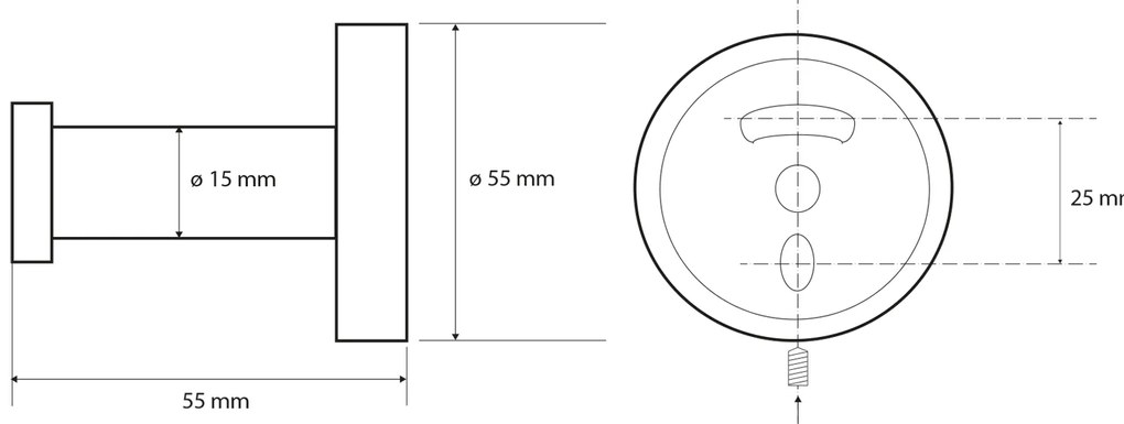 Sapho Sapho, X-ROUND BLACK háčik, čierna, XR203B