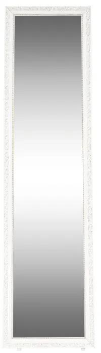 Kondela Stojanové zrkadlo, biela/bielo-zlatý ornament, LAVAL