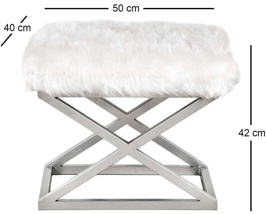 Stolička Capraz Plush White
