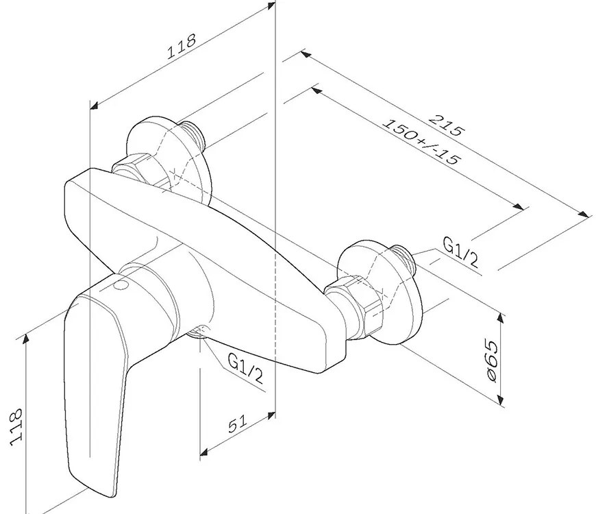 Sprchová batéria AM.PM Gem FGA20022 jednopáková, čierna