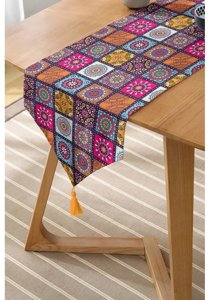 Behúň na stôl 45x140 cm Mandala Tiles – Minimalist Cushion Covers