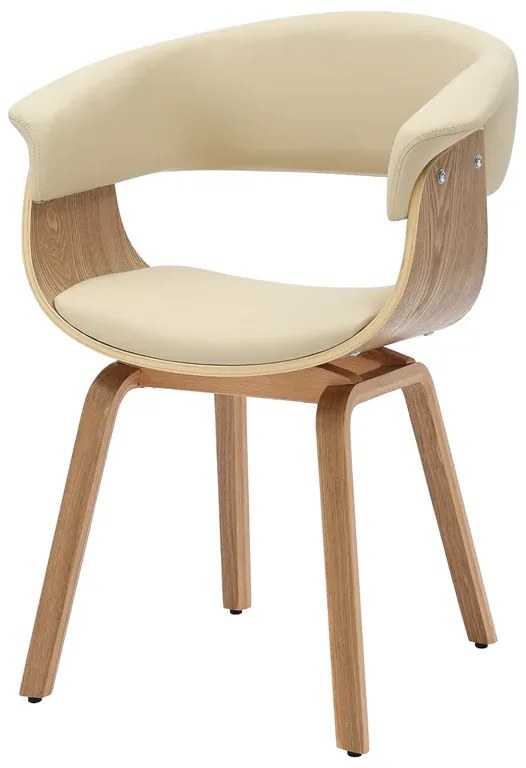 Stolička ORGANIC béžová s dubovým rámom