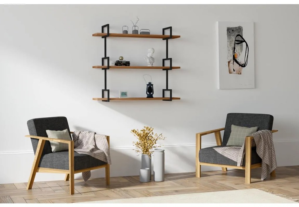 Nástenná polica URAS 76x90 cm borovica