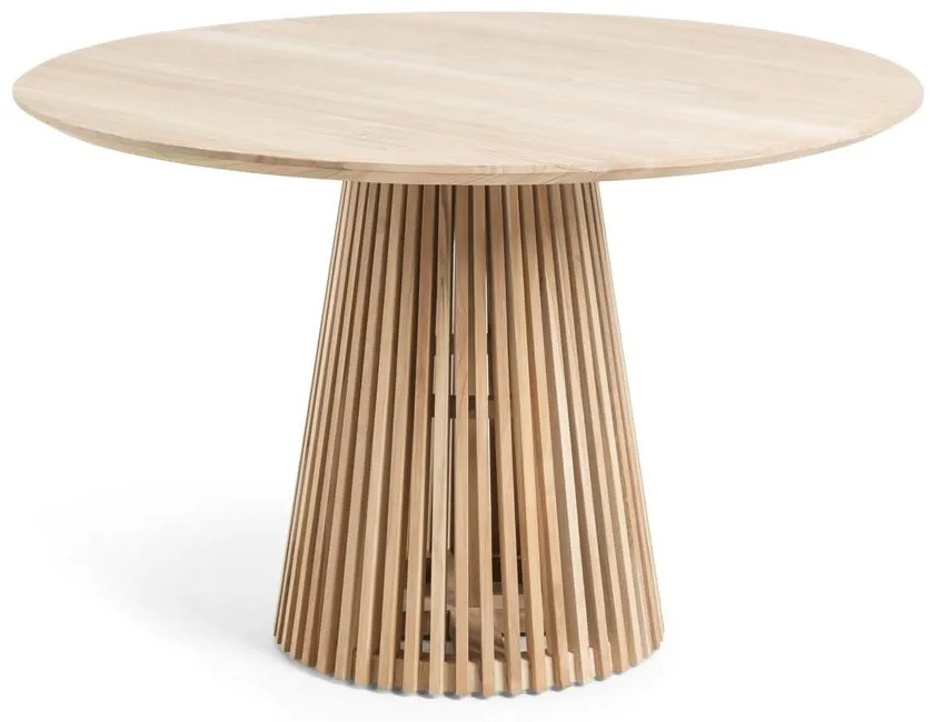Jedálenský stôl z teakového dreva Kave Home Irune, ø 120 cm