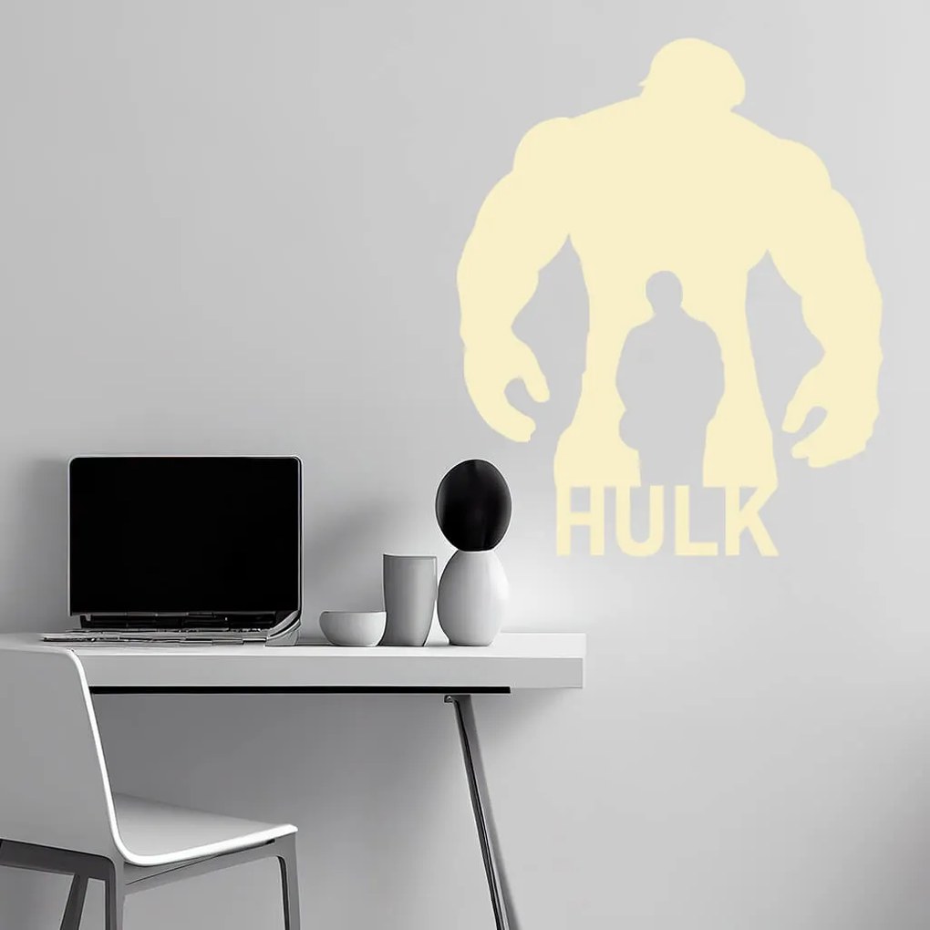 Veselá Stena Samolepka Hulk silueta Farba: červená, Veľkosť: 80 x 97 cm