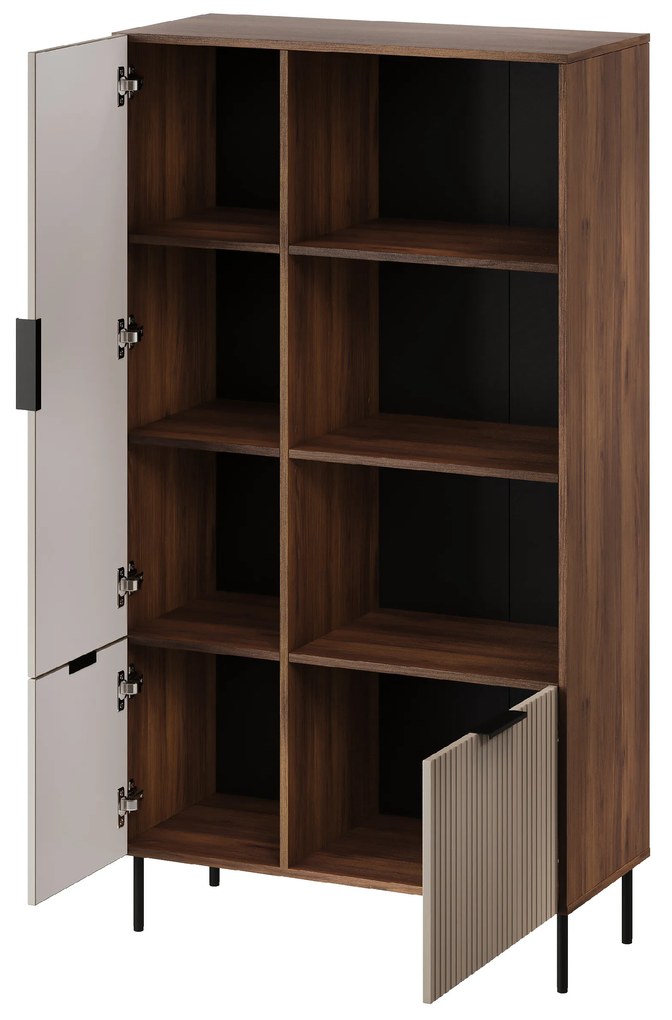 Cama Široký regál Almera 4 - béžová / orech