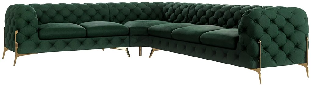 Rohová sedačka chesterfield  TIFFANY MAX 323 x 262 cm