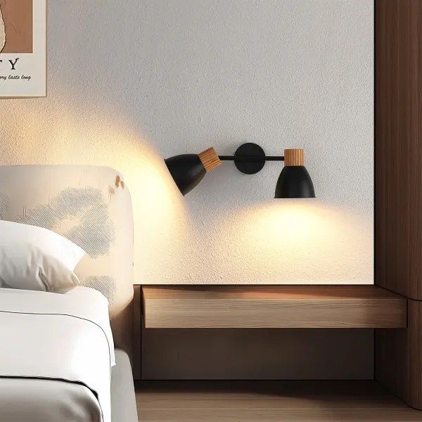 Brilagi - Bodové svietidlo ODENSE 2xE14/10W/230V kaučukovník/čierne