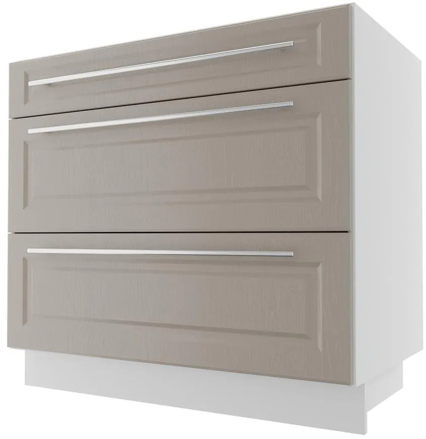 Kuchynská skrinka Emporium d3m/90 grey stone/kor.biela