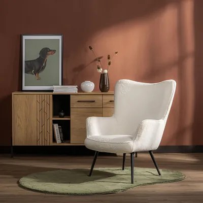 Moderné kreslo biele JAZAN