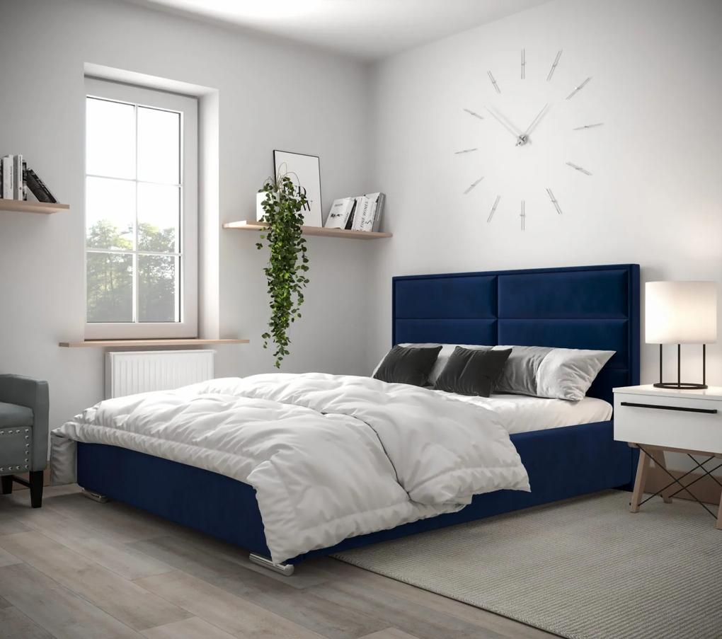 Moderná čalúnená posteľ NEVADA - Železný rám,160x200
