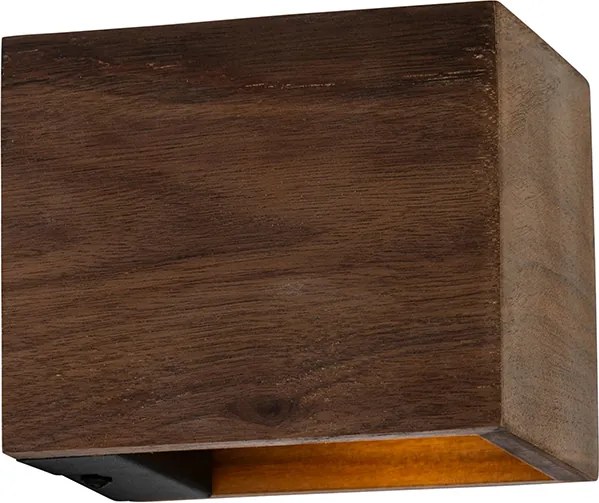 Inteligentné nástenné svietidlo orechové drevo vrátane Wi-Fi G9 - Transfer