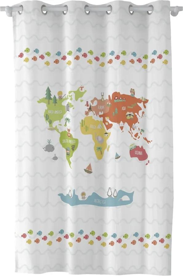 Detský záves Happynois World Map, 180 x 135 cm