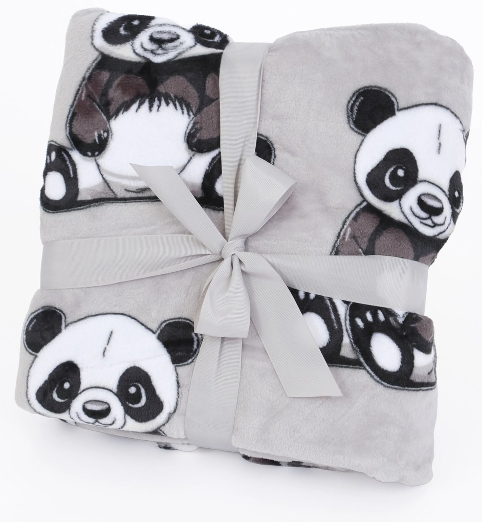 Detská deka do postieľky mikroplyš Exclusive 80 × 100 cm – Panda