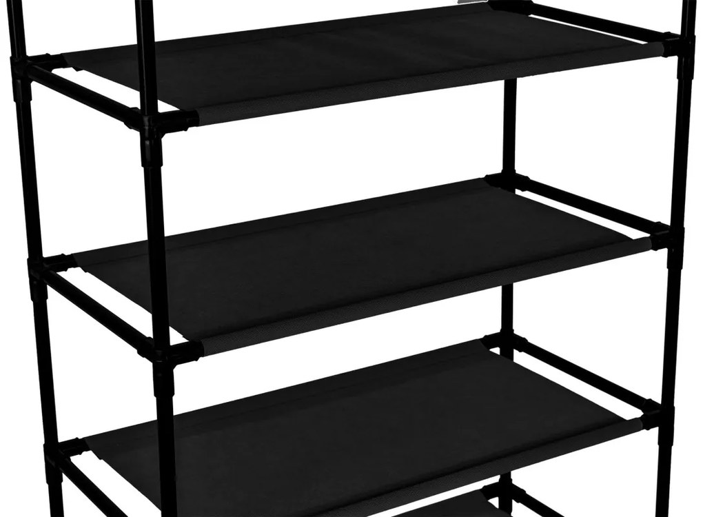 Textilný organizér na topánky LEA čierny