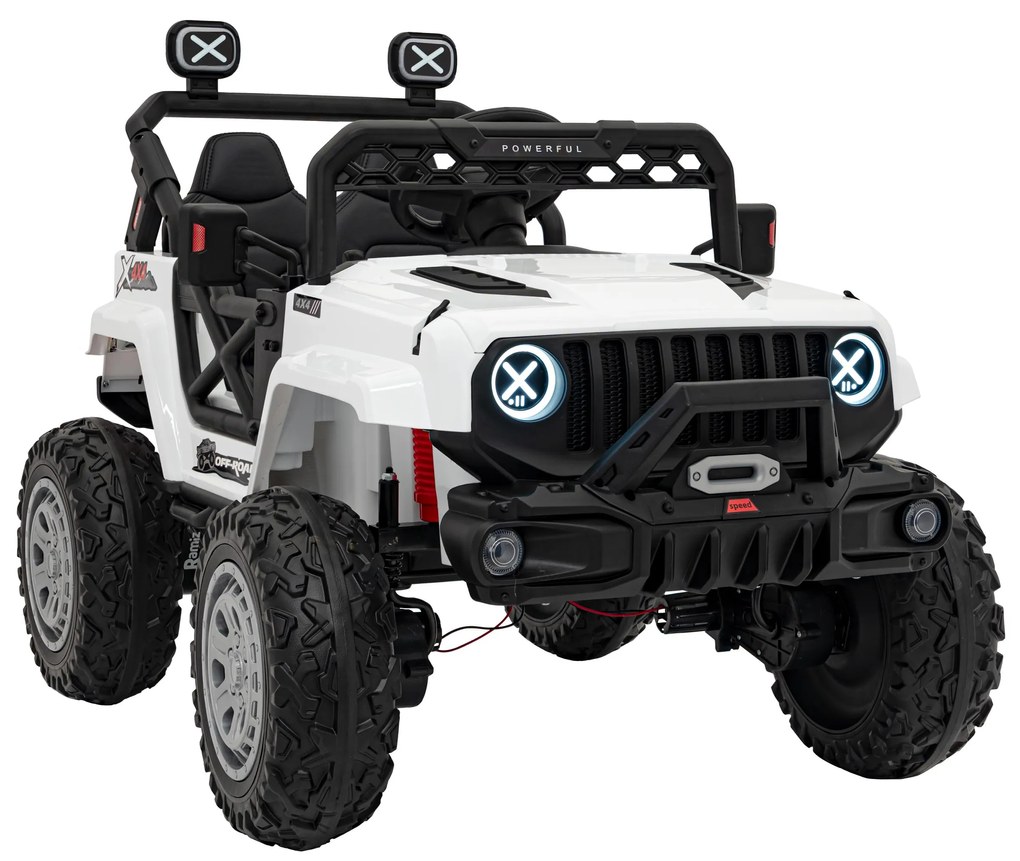 RAMIZ Elektrická autíčko OFF ROAD Speed - biele - 4x35W- BATÉRIA - 2x12V7Ah - 2024