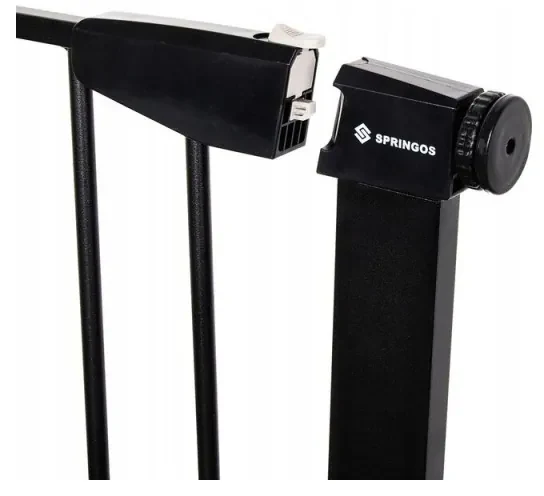 SPRINGOS Detská zábrana nastaviteľná 75-82 cm SPRINGOS BabyLock čierna
