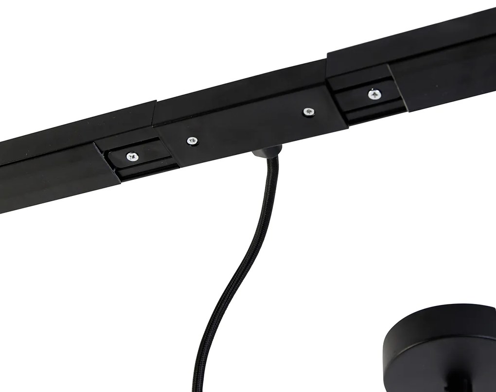 1-fázový koľajnicový systém tmavá bronz s 4 reflektormi a okrúhlym napájaním I - Jeana