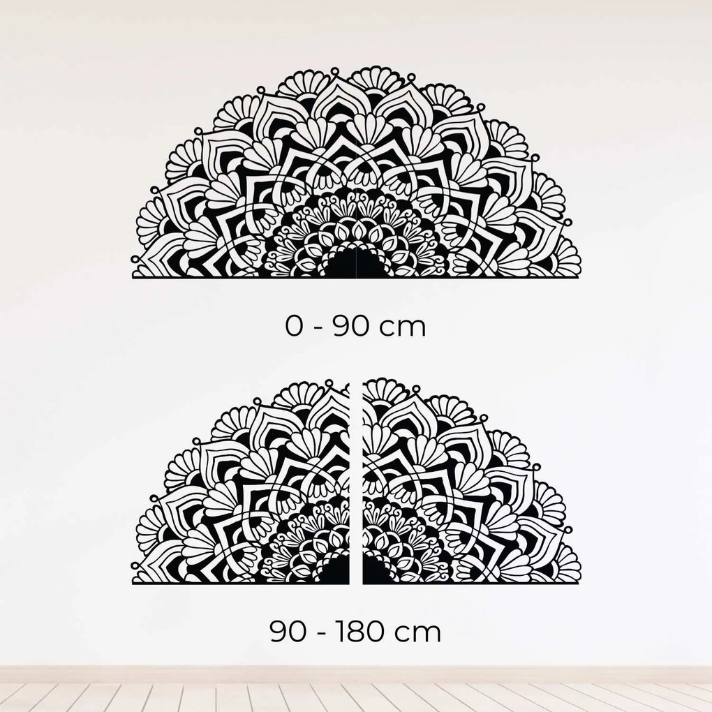 Moderná polovičná drevená mandala na stenu | MENSIS: HDF - Javor 25 x 50 cm 4494-96230 HDF0371