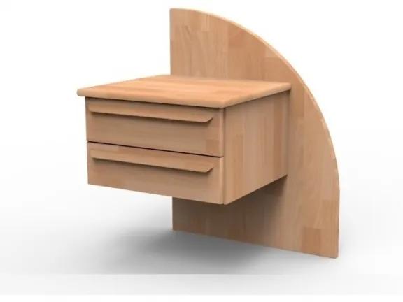 TEXPOL Kvalitný masívny nočný stolík PETRA Materiál: BUK morenie mahagón