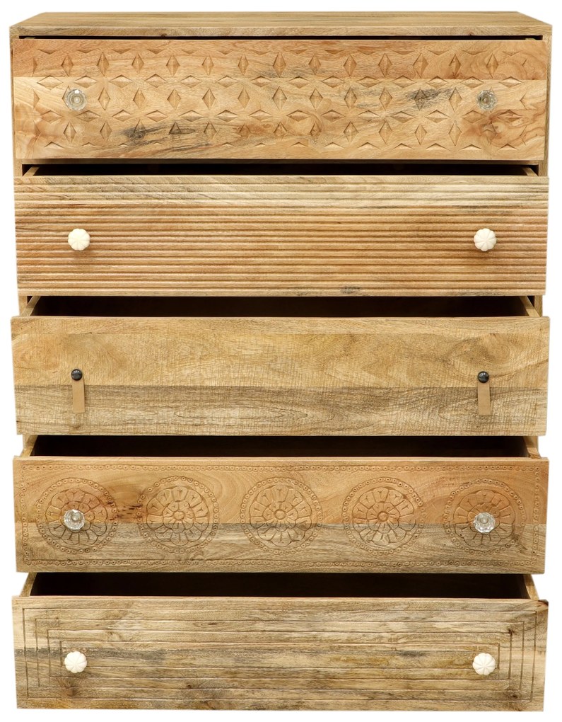 furniture-nabytek.cz - Rustikalna komoda z mangového dreva 90x120x45