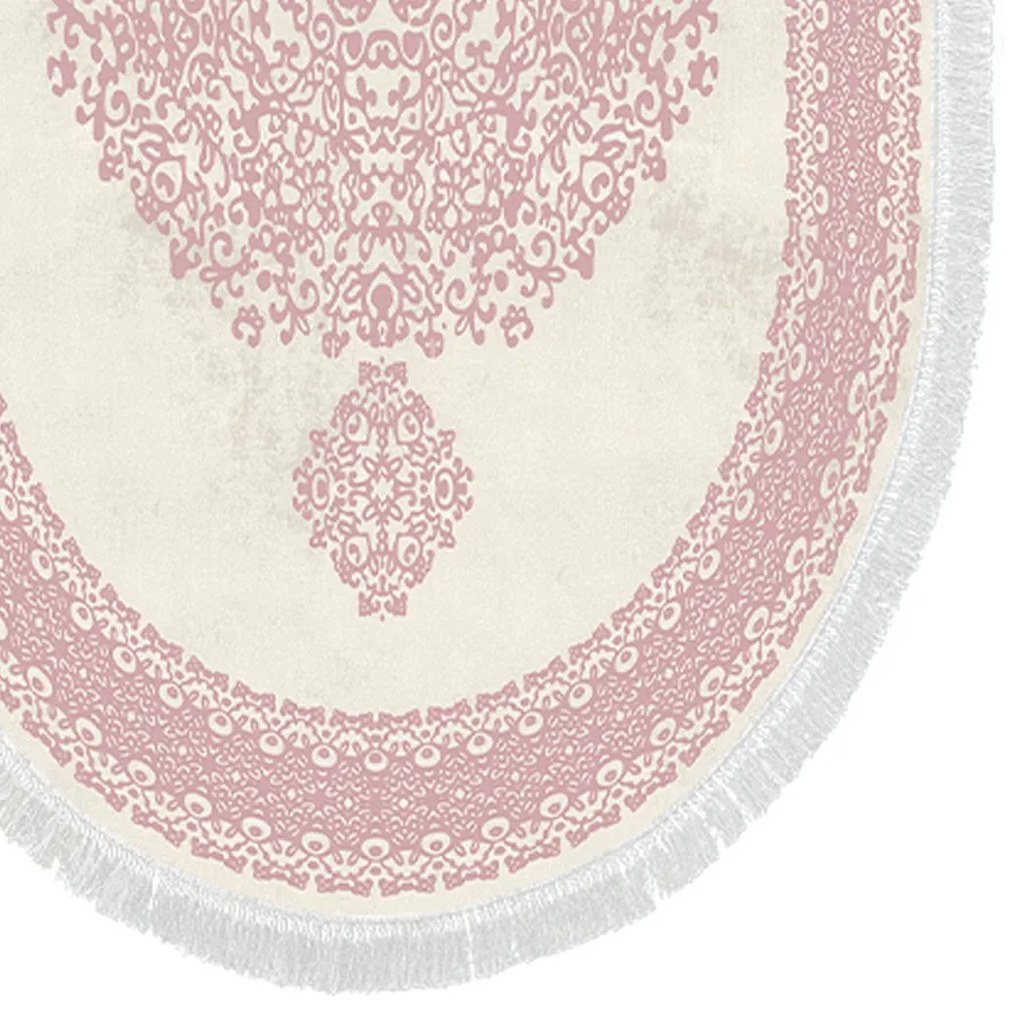 Sada 2 kusov kúpelňových predložiek Art Deco ružová/béžová