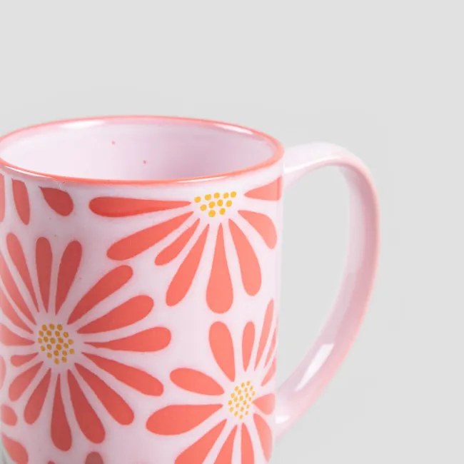 Šálka FABIA ružové kvety 732133 500 ml