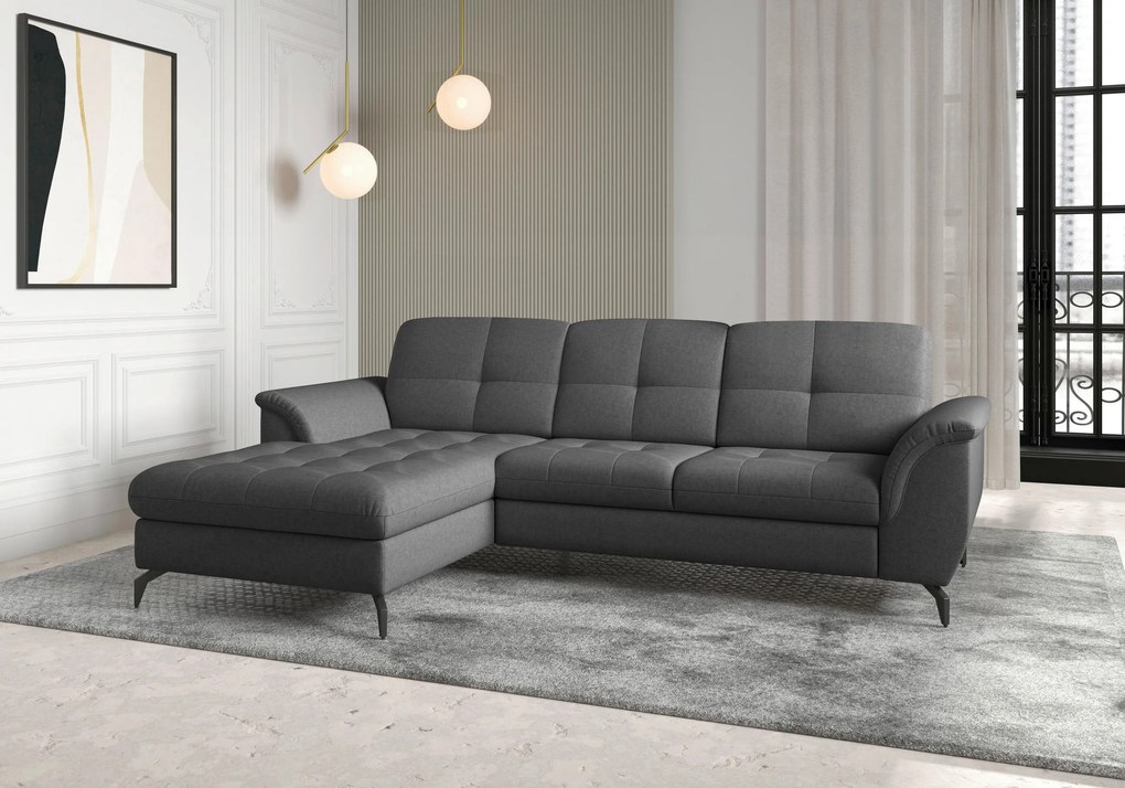 XXXLutz ROHOVÁ SEDAČKA, textil, tmavosivá Sit & More - Sedačky - 000144013354