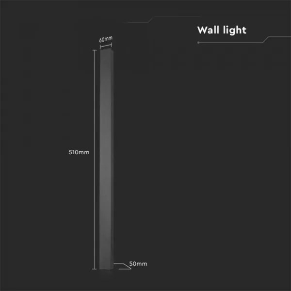 LED Vonkajšie nástenné svietidlo LED/10W/230V 4000K IP65 51 cm čierna