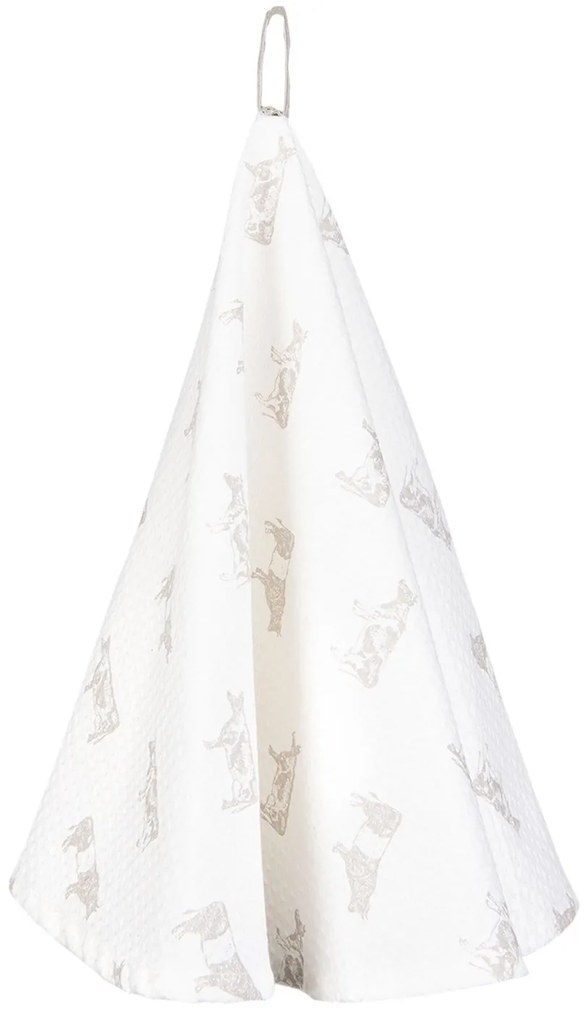 Veľká guľatá bavlnená utierka Life with Cows - Ø 80 cm