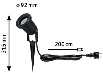 Paulmann 94731 - LED/4,3W IP65 Vonkajšia lampa SPOT 230V