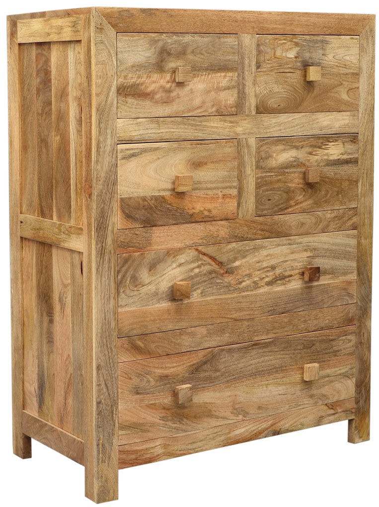 furniture-nabytek.cz - Vysoká komoda z mangového dreva 90x120x45