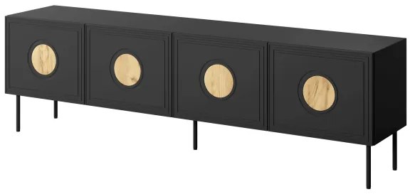 Televizní stolek Palazzo 200 cm černý/dub craft
