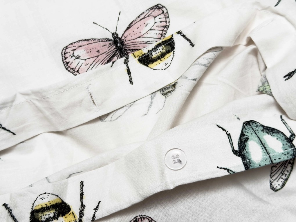 Bavlnené obliečky do postieľky TINY WINGS biele Rozmer obliečky: 45 x 65 cm | 90 x 135 cm