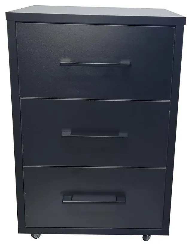 Skrinka na kolieskach 3S čierna