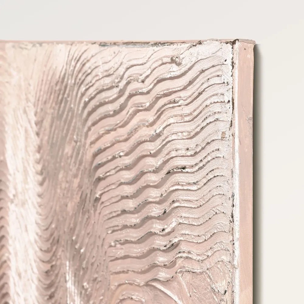 Ručne maľovaný obraz 88x118 cm Metallic Rose – Malerifabrikken