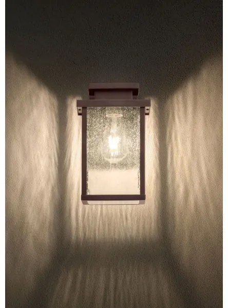 Redo 90463 - Vonkajšie nástenné svietidlo YARD 1xE27/42W/230V IP44 hnedá
