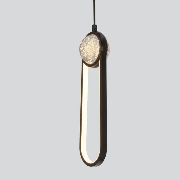 LED Luster na lanku LACRIMA LED/15W/230V 3000K čierna