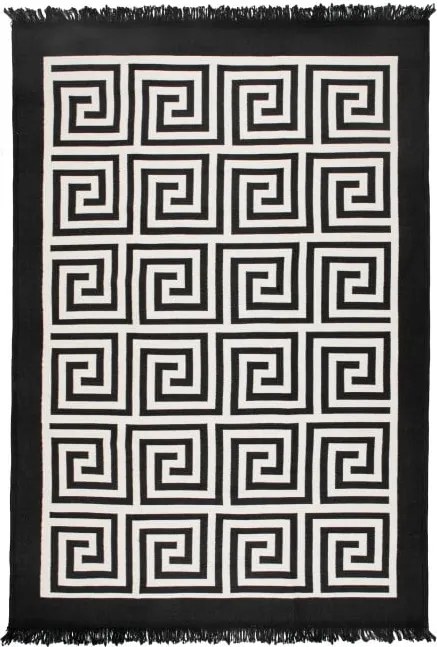 Béžovo-čierny obojstranný koberec Framed, 120 × 180 cm