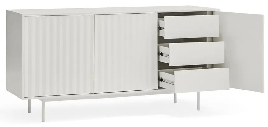 Biela nízka komoda 159x80 cm Sierra – Teulat