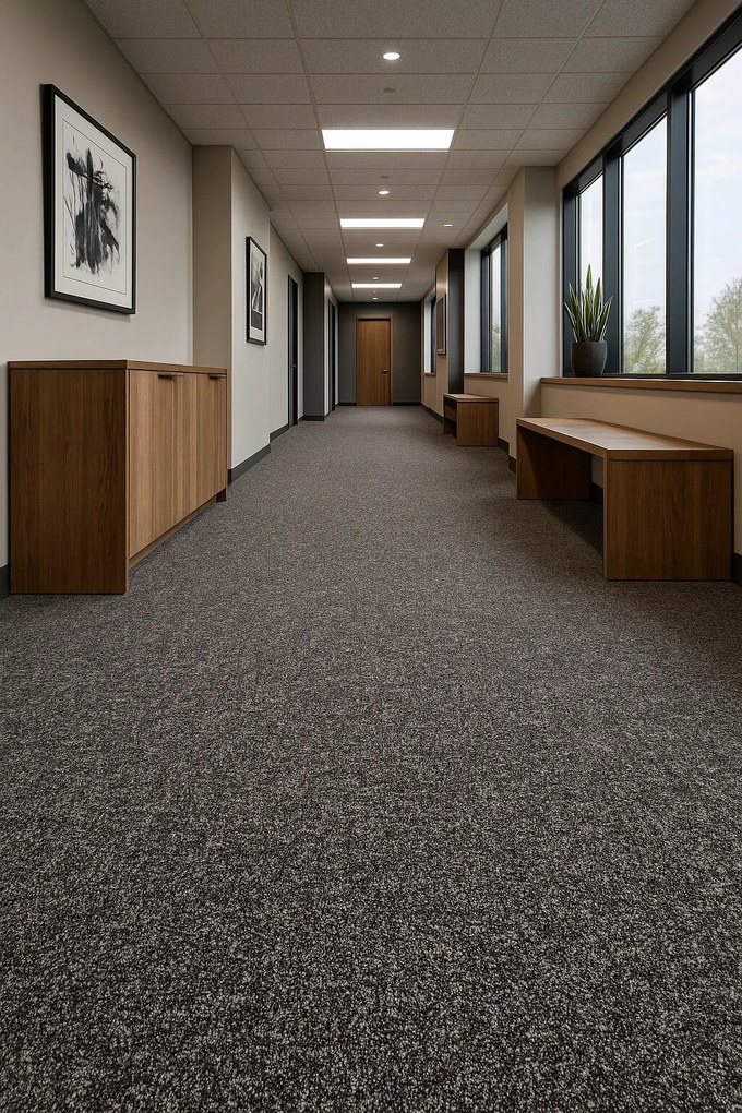 Koberec metráž Mammut 8028 charcoal, na mieru, šíře 4m, šedá, ab (mriežka), chodba / predsieň, Timzo