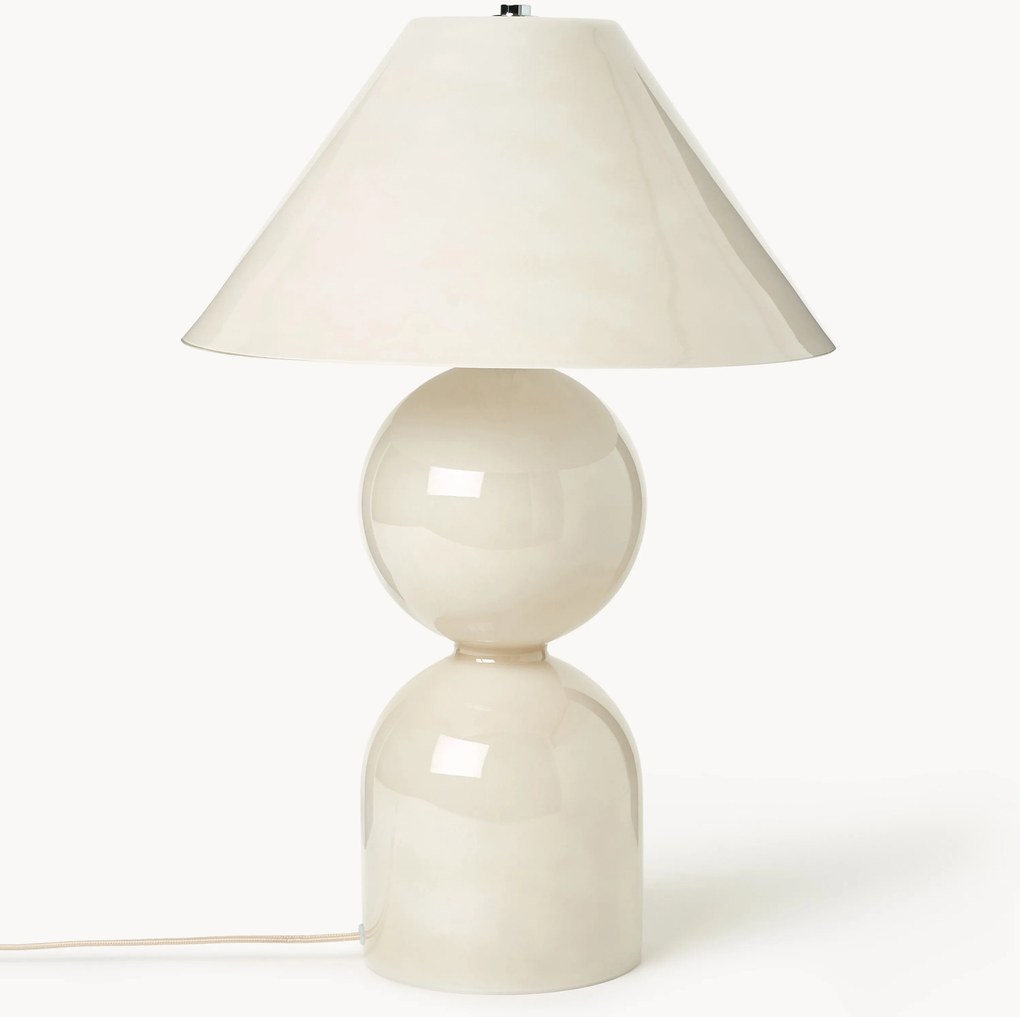 Veľká sklenená stolová lampa's nastaviteľným tienidlom Danielle