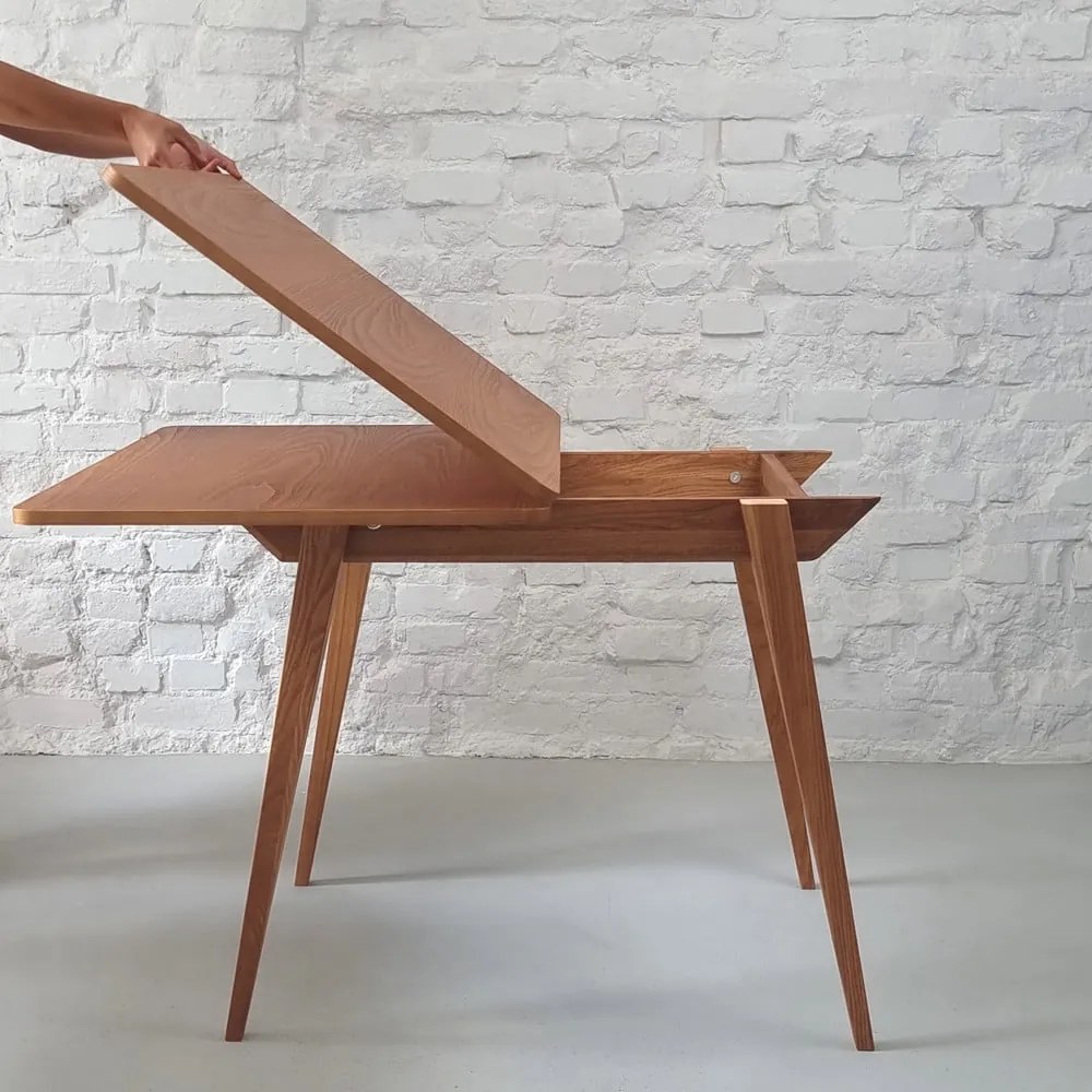 Rozkladací jedálenský stôl s doskou v dekore jaseňového dreva 65x90 cm Envelope – Ragaba