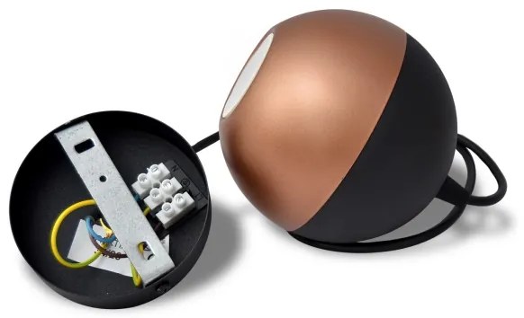 LED Luster na lanku MIDWAY 1xGU10/4,8W/230V čierna/medená