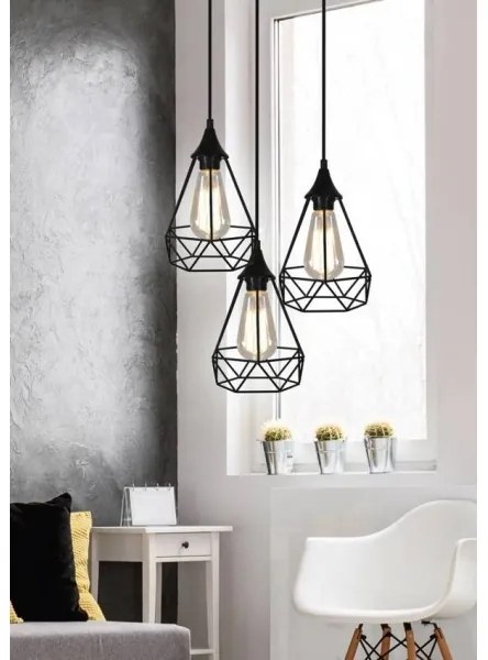 Luster na lanku GRAF 3xE27/60W/230V