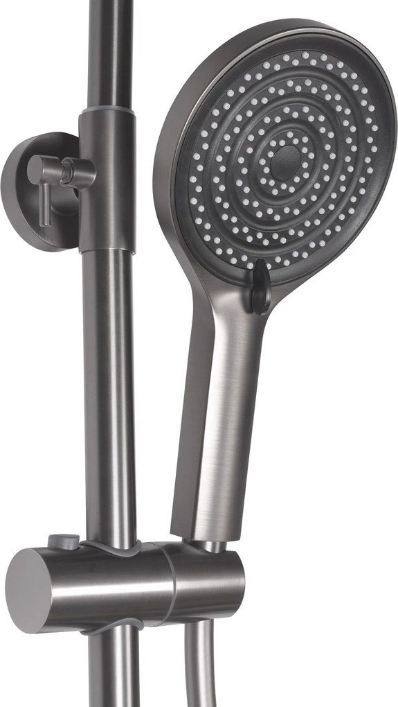 Rea Savio, nástenný sprchový set s ručnou spŕškou, grafitová matná, REA-P8412