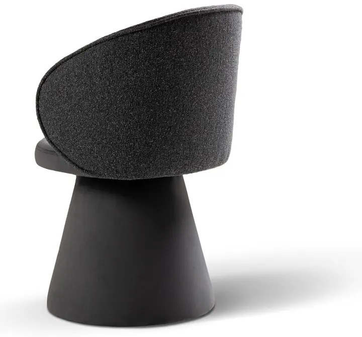 Tmavosivé zamatové kreslo Inez – Micadoni