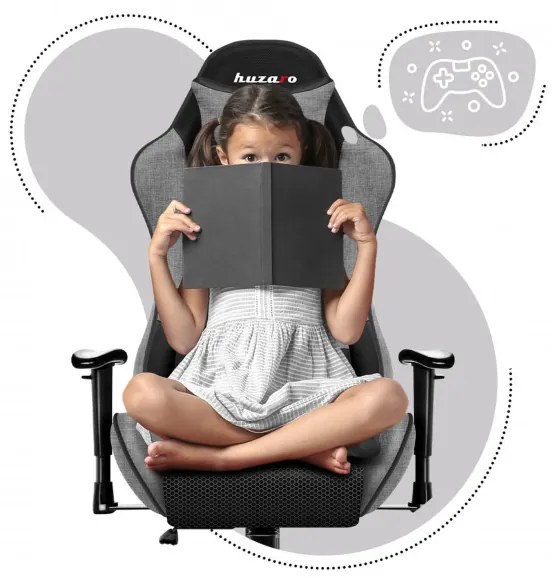 Detská herná stolička Ranger - 6.0 sivá mesh